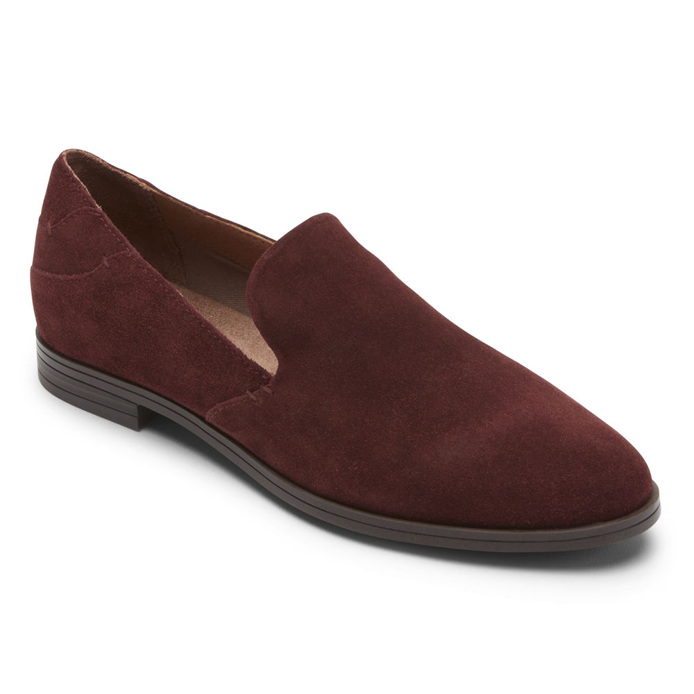 Rockport Loafers For Womens Burgundy - Perpetua - BQ9258147